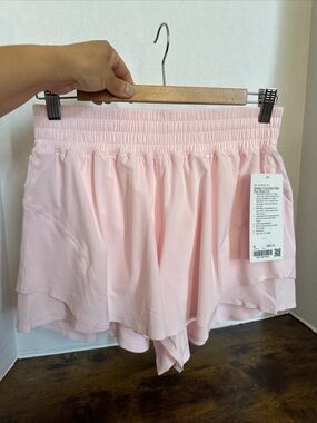 Lululemon Shake It Out High Rise Run Short 2.5" Pink Pearl Women's NEW